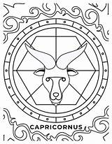 Capricorn Coloring Pages Artistic Designs For Relaxation And Fun sketch template