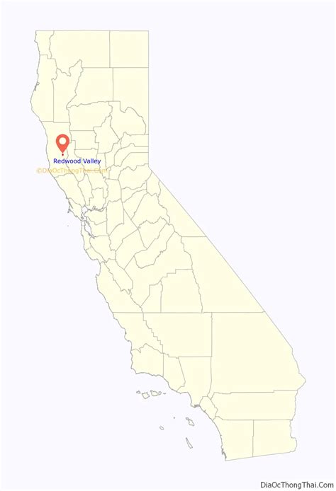 Map of Redwood Valley CDP