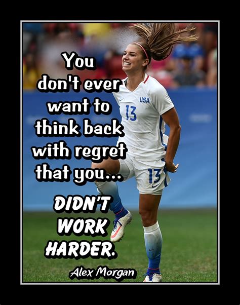 Inspirational Alex Morgan Poster #16, Soccer Motivation Quote Wall Art Gift "Regret" · ArleyArt ...