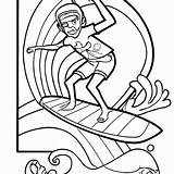 Surfing Coloring Page · Creative Fabrica sketch template