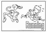 Running Race Coloring Page Pages sketch template