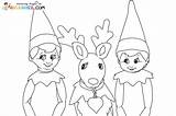 Elf On The Shelf Coloring Pages sketch template