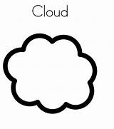 Cloud Coloring Page sketch template
