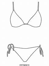 Summer  Swimsuit Coloring Page sketch template