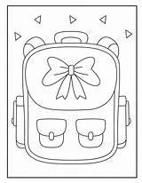 School Bag Colouring Pages sketch template