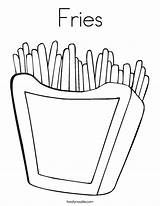 Fries Coloring Page  Twisty Noodle sketch template