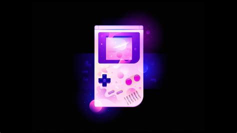 #427418 video games, GameBoy, pink, simple background, retro style, black background, Handheld ...
