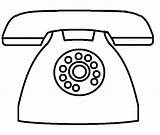 Old Telephone Coloring Page Pages sketch template