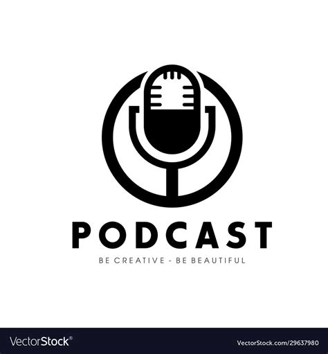 Podcast logo podcast logo Royalty Free Vector Image