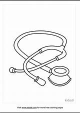Stethoscope Coloring Page sketch template