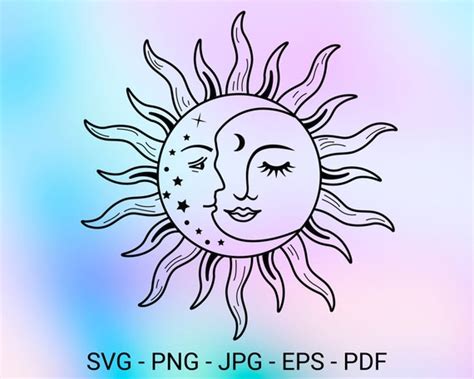 Sun And Moon Svg Moon Svg Sun Svg Celestial Svg Crella | Porn Sex Picture