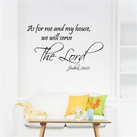 As for Me and My House Vinyl Decal Religious Inspirational - Etsy