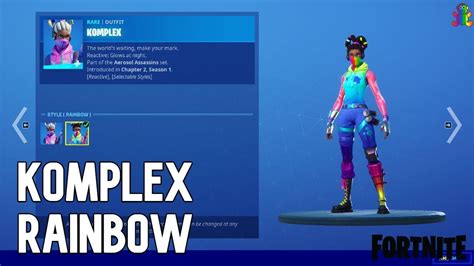 New Fortnite Komplex Rainbow Outfit in Item Shop (16.10 Skins) in 2021 ...