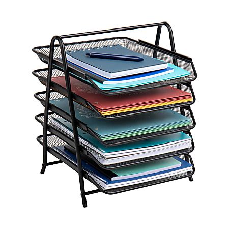 Mind Reader Network Collection 5 Tier Paper Tray File Storage 14 12 H x ...