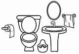Bathroom Coloring Pages Sketch Page sketch template