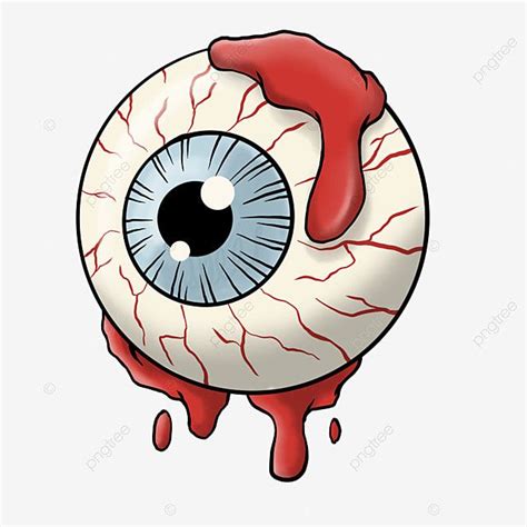 an eyeball with blood dripping down the bottom and inside it, as if to ...