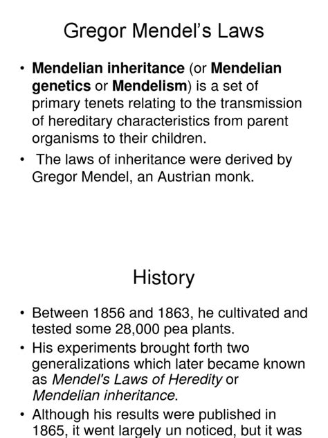 Gregor Mendel's Laws | Dominance (Genetics) | Heredity