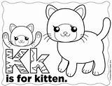  FREE K Is For Kitten Coloring Page And Mini Clip Art Set TpT sketch template