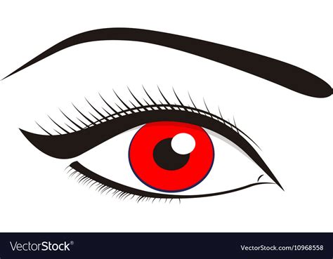 Beautiful red eyes Royalty Free Vector Image - VectorStock