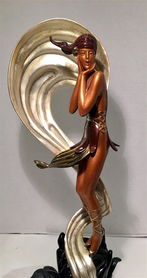 Original Erte Bronze "Stranded" Limited Edition Art Deco Style ...