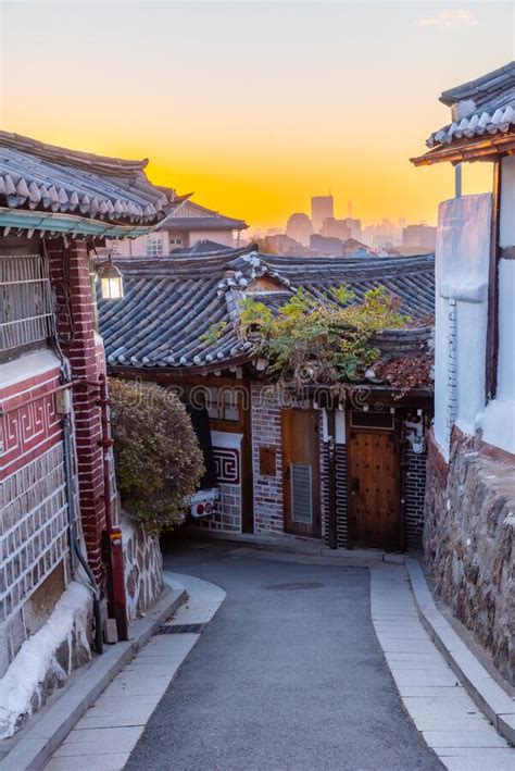 Street at Bukchon Hanok Village in Seoul, Republic of Korea Stock Image - Image of korea, south ...