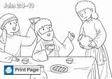 Turning Water Into Wine Coloring Page Pages sketch template