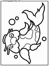 Cute Koi Fish Coloring Page  Free Printable Pages sketch template