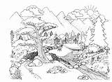 Coloring Pages For Adults Nature  Home sketch template