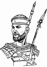 Roman Soldier Coloring Page · Creative Fabrica sketch template