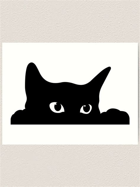 "Hiding black Cat shadow shape" Art Print for Sale by eelagreen | Redbubble