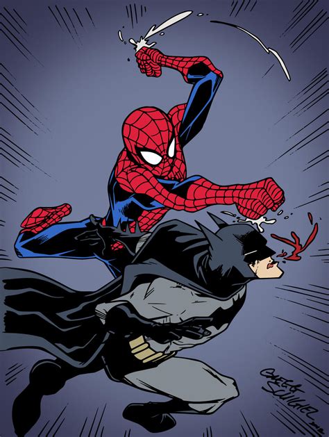 Spider-Man vs. Batman by Gregg Schigiel by edCOM02 on DeviantArt