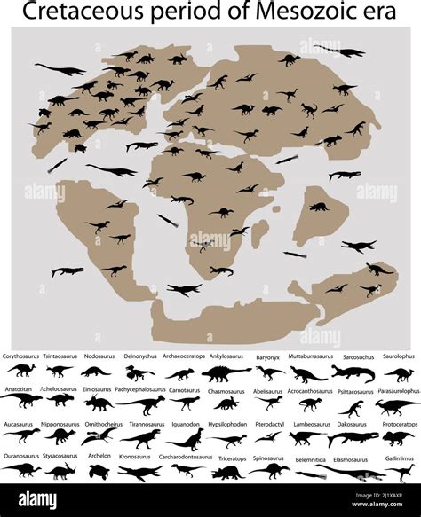 Cretaceous map Stock Vector Images - Alamy