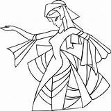 Dancing Lady coloring Page  ColouringPages sketch template