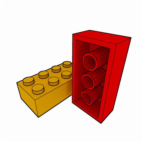 3d model piece lego brick 2x4