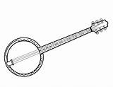 Printable Banjo Coloring Page sketch template