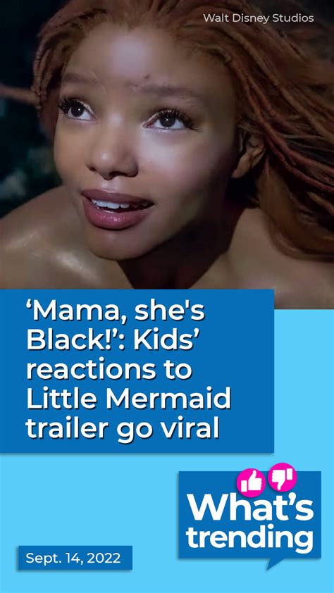 ‘Mama, she’s Black!’: Kids reacting to Little Mermaid trailer go viral ...