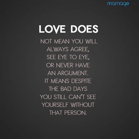 Love Does Not Mean You Will Always Agree