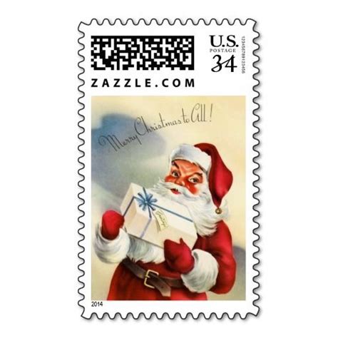 Santa Claus Christmas Stamp | Sellos postales, Sellos, Postales