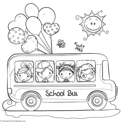 Cocomelon School Bus Coloring Page