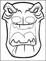 Drawing Monster Mask coloring Page  Download Print Or Color Online sketch template