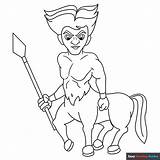 Centaur Coloring Page  Easy Drawing Guides sketch template