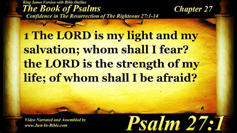 The Book of Psalms | Psalm 27 | Bible Book #19 | The Holy Bible KJV Read Along Audio/Video/Text ...