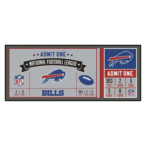 NFL - Buffalo Bills Ticket Runner 30"x72" | Buffalo bills, Nfl tickets, Nfl new england patriots