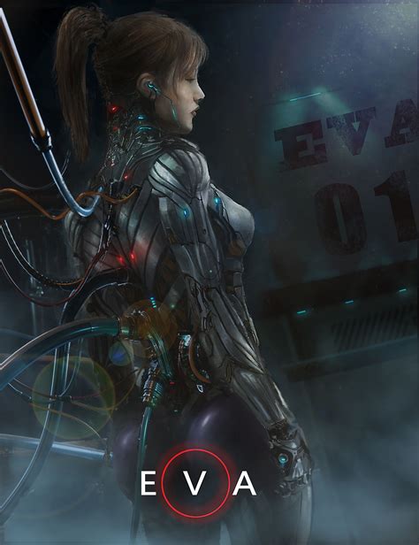 ArtStation - EVA, Robin Hsu | Scifi fantasy art, Cyberpunk girl, Scifi girl