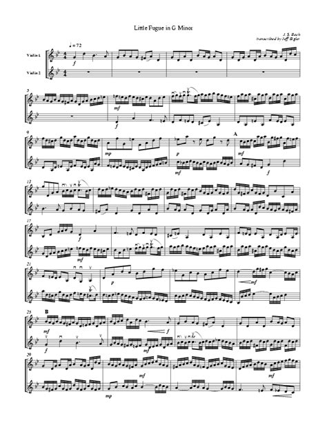 J.S. Bach: Little Fugue in g Minor