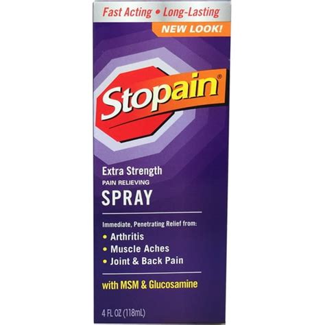 3 Pack - Stopain Extra Strength Pain Relief Spray 4 oz - Walmart.com - Walmart.com