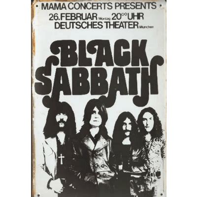 Black Sabbath - metalen bord