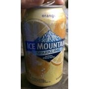 Ice Mountain Sparkling, Natural Spring Water, Orange Flavor: Calories, Nutrition Analysis & More ...