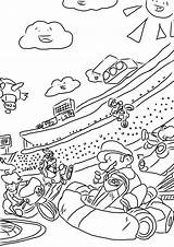 Mario Kart Coloring Pages  Best For Kids sketch template