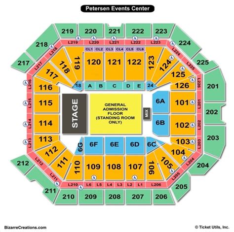 Petersen Events Center Seating Chart | Seating Charts & Tickets